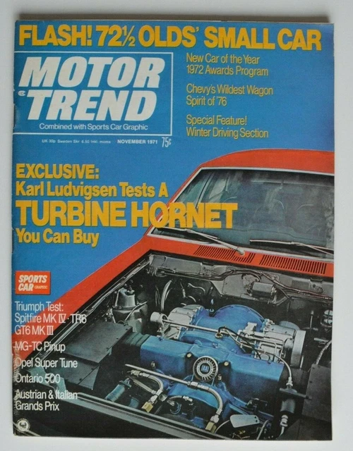 TREND ENGINE NOVEMBER 1971 Triumph Spitfire Mk4 TR6 GT6 Turbine Hornet ...