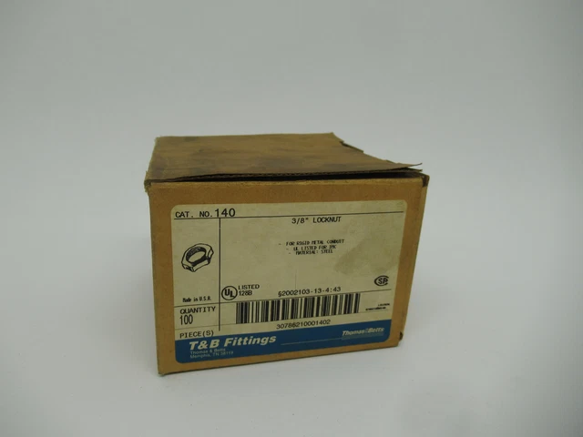 Thomas & Betts 140 3/8" Locknut Steel *Lot of 100* NEW