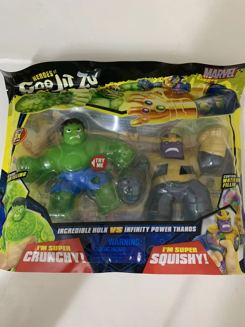 Goo Jit Zu Heroes Marvel Pack 2 – Hulk Vs Thanos, Figuras Viscosas Estirables