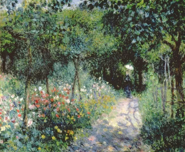 Pierre-auguste Renoir Hand oil painting on canvas,Women in a Garden 24×36inch