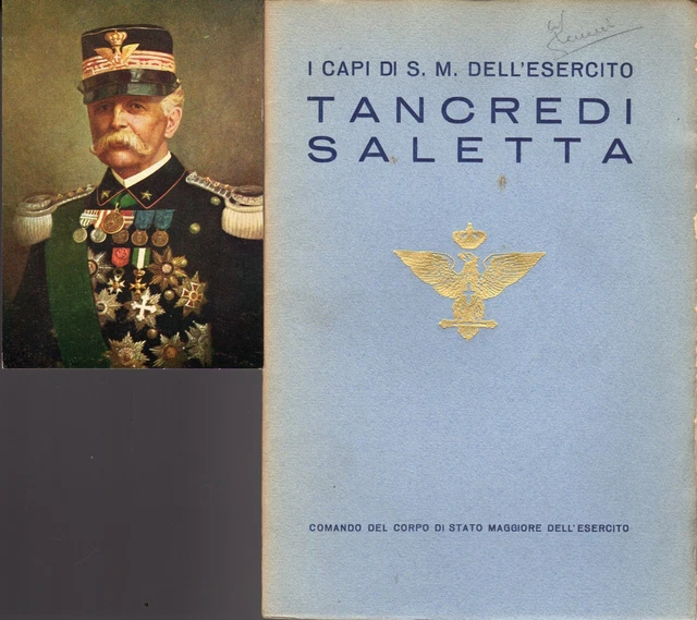I CAPI DI S.m. Dell'esercito Tancredi Saletta 1935 Con Cartolina EUR 19