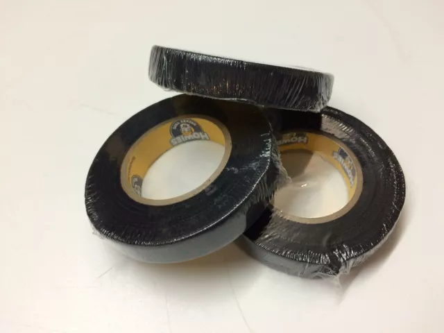 Black Hockey Tape - .5" x 10 Yards - 3 Rolls - Howies Hockey Knob Tape Grip