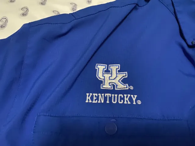 Authentic NCAA Kentucky Wildcats blue size 3xl Columbia Tamiami shirt