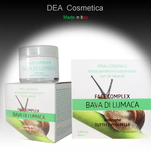 Bava di Lumaca Crema viso Antirughe Face Complex ipoallergenico nuovo