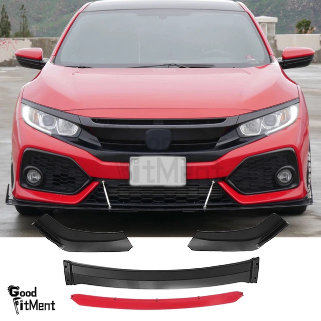 Car Front Bumper Lip Spoiler Splitter For Honda Civic 2000-2018 Hatchback & Si