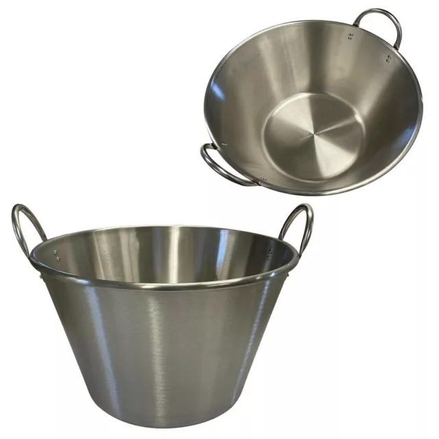Cazo Grande Para Carnitas Extra Large 17 inch Stainless Steel Heavy Duty  Acero Inoxidable Wok comal Fry