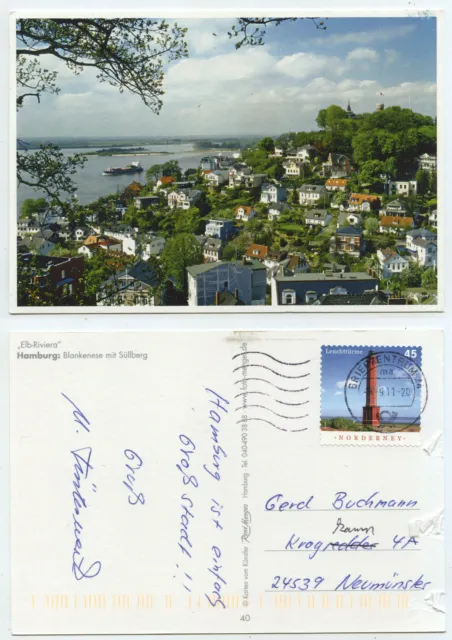 61011 - Hamburg - Blankenese with Süllberg - postcard, run