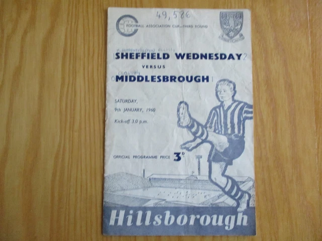 Sheffield Wednesday v Middlesbrough - FA Cup 3rd Round - 9th Jan 1960