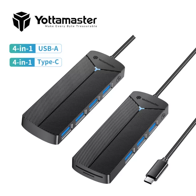 Yottamaster USB HUB 4 Port Adapter mit MicoSD SD-Kartenleser Notebook PC Macbook