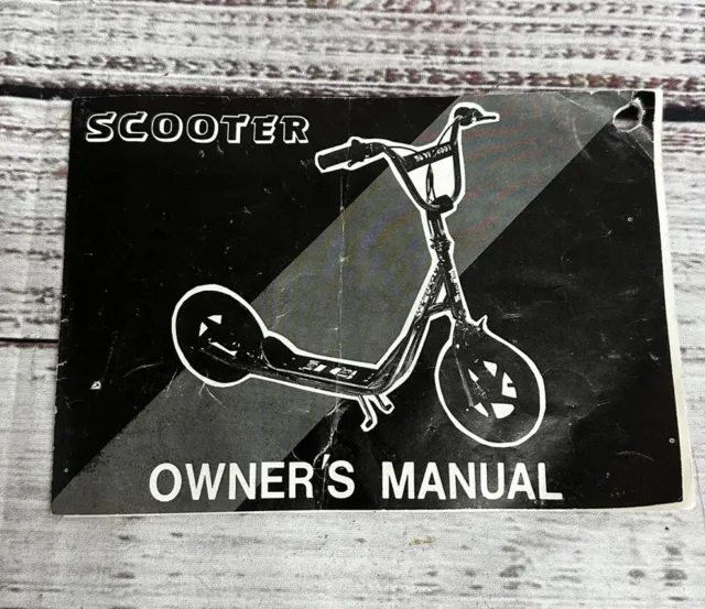 RARE Old School BMX GT Zoot Scoot Scooter OWNERS MANUAL Paperwork 80s Freestyle