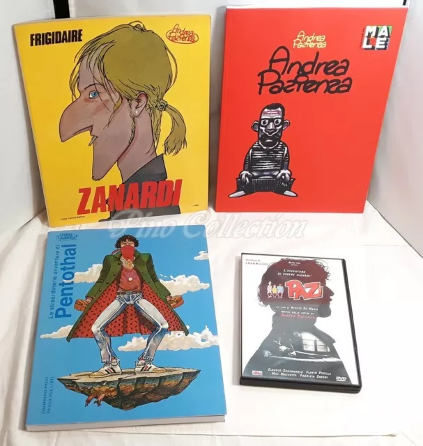 Andrea Pazienza LOTTO 3 ALBI ZANARDI FRIGIDAIRE PENTOTHAL LIBRO ROSSO + DVD