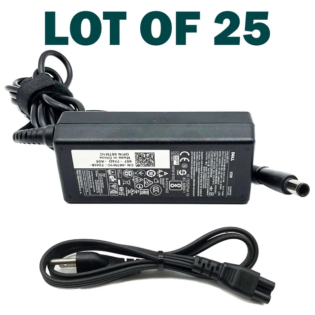 Lot of 25 Genuine Dell 65W AC Adapter Laptop Charger 19.5V 3.34A 7.4*5.0mm w/PC Lot of 25 Genuine Dell 65W AC Adapter Laptop Charger 19.5V 3.34A 7.4*5.0mm w/PC