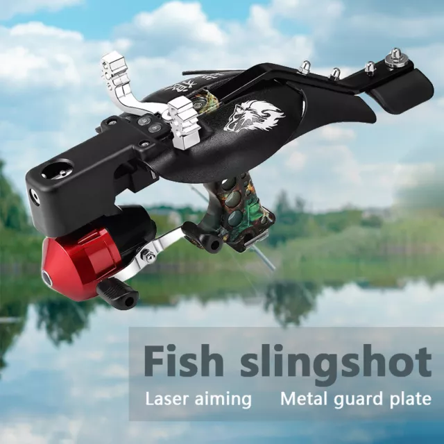 FISHING SLINGSHOT SET Hunting Catapult Suit Outdoor Shooting Fishing Reel  Darts $46.99 - PicClick