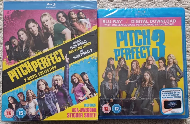 Pitch Perfect Trilogy 1-3 Blu-Ray Collection New & Sealed 1 & 2 In Boxset