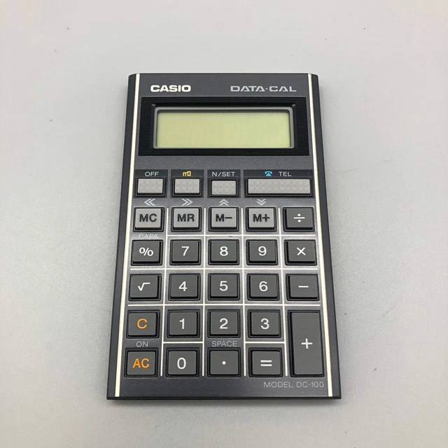 VINTAGE CASIO DATACAL DC100 Pocket Calculator w/Case Manual Japan