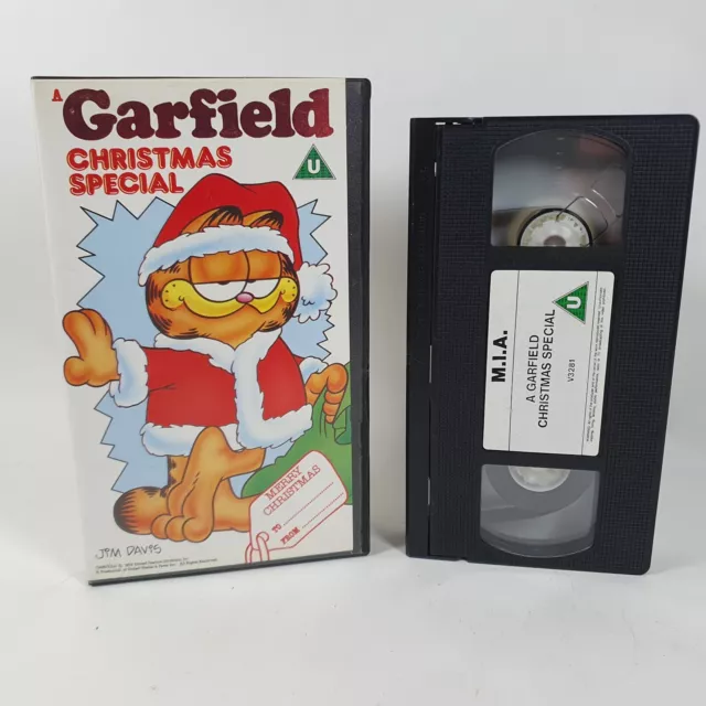 Garfield Christmas Special VHS Video Cassette Tape Special MIA Video