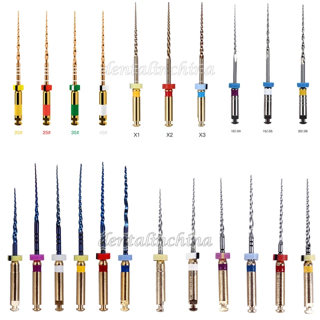 6 PZ FILE Endodontici Endodontici AZDENT File NITI Rotanti X-Pro Cono - Foto 7