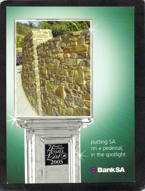 S0231 Australia 2005 Bank SA Heritage Icons Bluestone Walling postcard