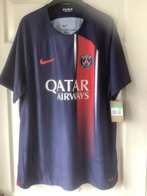 BNWT PSG FC 2023/24 Nike Drifit-Adv Authentic Home Shirt Navy XL