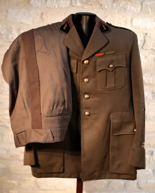 ARMÉE FRANÇAISE - Veste lieutenant du génie datée 1939 avec un pantalon