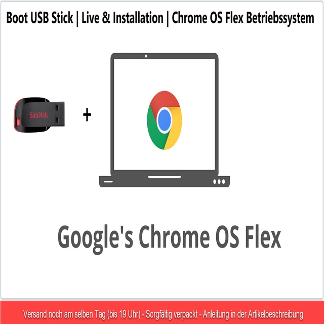 CHROME OS FLEX Boot Stick Live & Installation ChromeOS Flex