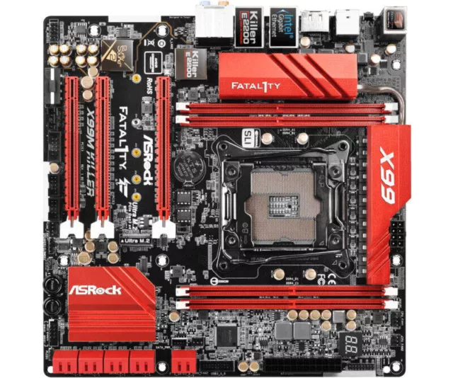 ASROCK X99M KILLER Motherboard Intel X99 LGA 2011-3 Micro ATX 4*DDR4 2 x RJ-45 3