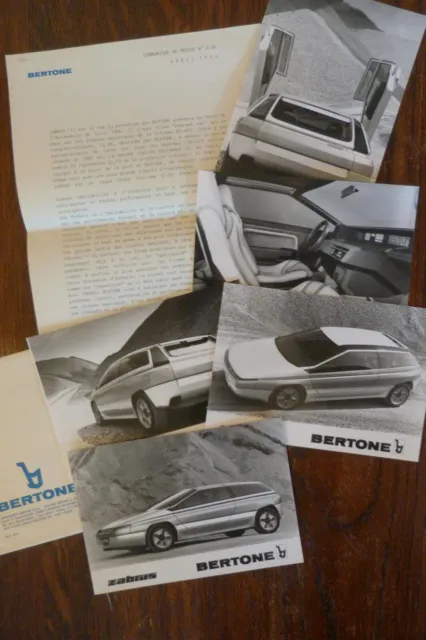 Bertone Zabrus (based on Citroen BX 4TC) original official press kit + 5 photos