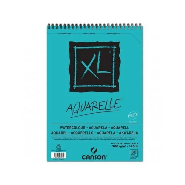 Bloc de acuarela Canson Aquarelle XL 300 g 30 Hojas 5 Unidades [210 x 297 mm]