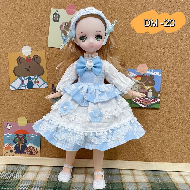 Poupée articulée 30 cm 1/6 Avec tenue complète, vêtement, chaussure Yeux 3D