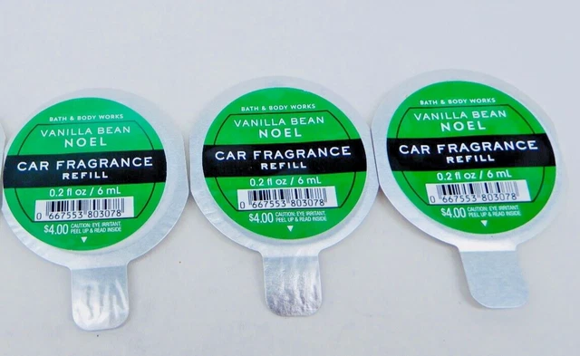 3 Bath & Body Works Vanilla Bean Noel Scentportable Car Fragrance Refill