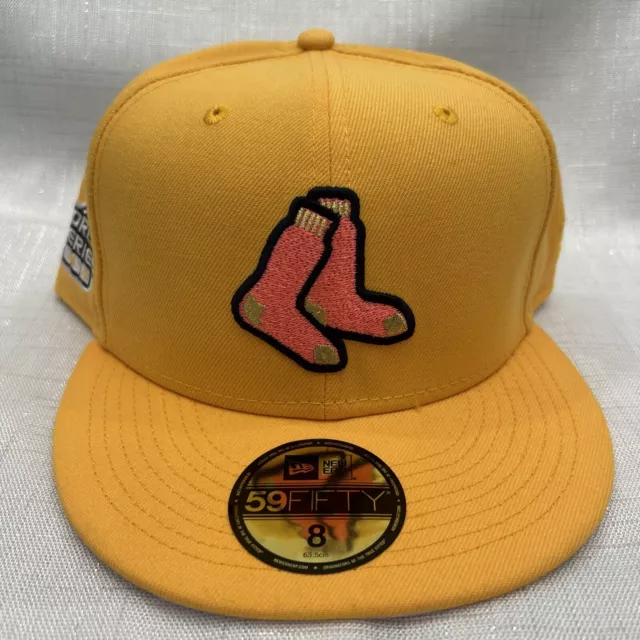 New Era Boston Red Sox Pink Lemonade 59FIFTY Fitted Hat 2004 WS Side Patch 8