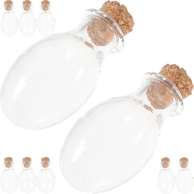 10 piezas botella de almacenamiento de vidrio, botella transparente, botella de muestra,