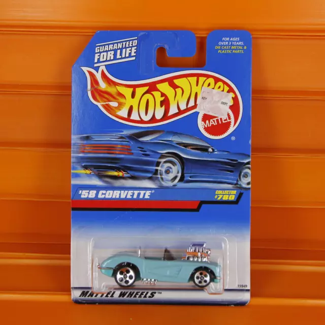 Hot Wheels - 1998 - '58 CORVETTE (Mit Motor) - Blue Card Collector #780