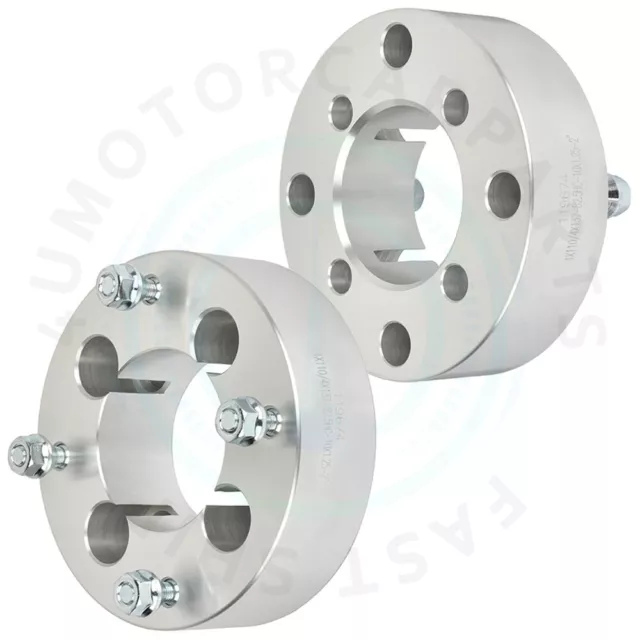 2PCS Wheel Spacers 2" 4x110 to 4x137 10x1.25 Studs For Arctic Cat 250 300 400