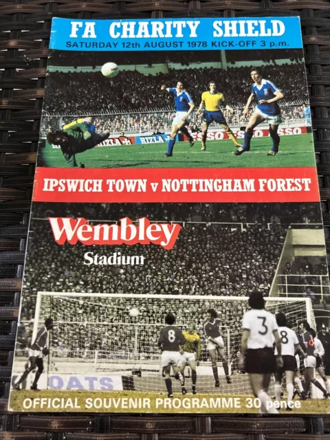Ipswich Town V Nottingham Forest Fa Charity Shield 12th Aug 1978