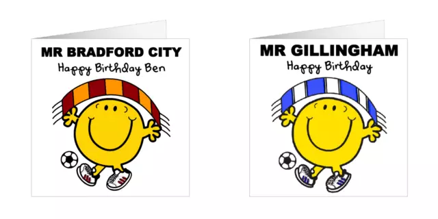 Personalised Any Football Team Birthday Card - League 2