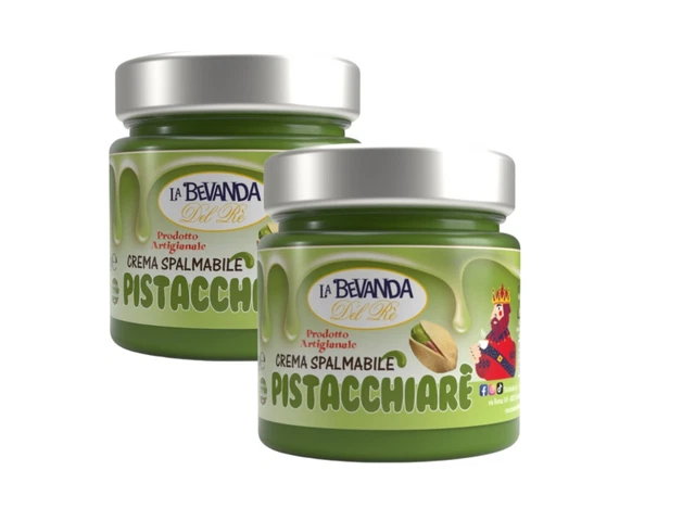 2 Creme Spalmabili Pistacchiarè Crema Al Pistacchio Spalmabile LA BEVANDA DEL RE