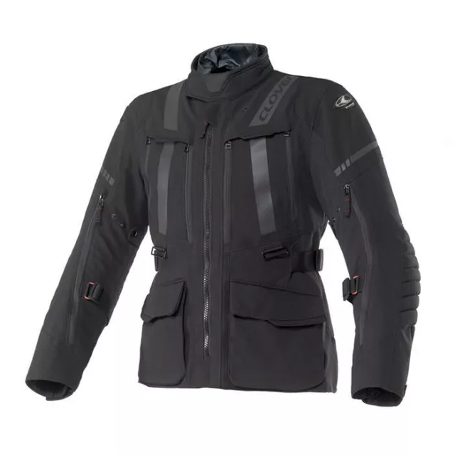 Veste de Moto Femme Clover Savana-4 WP Lady Black/Black