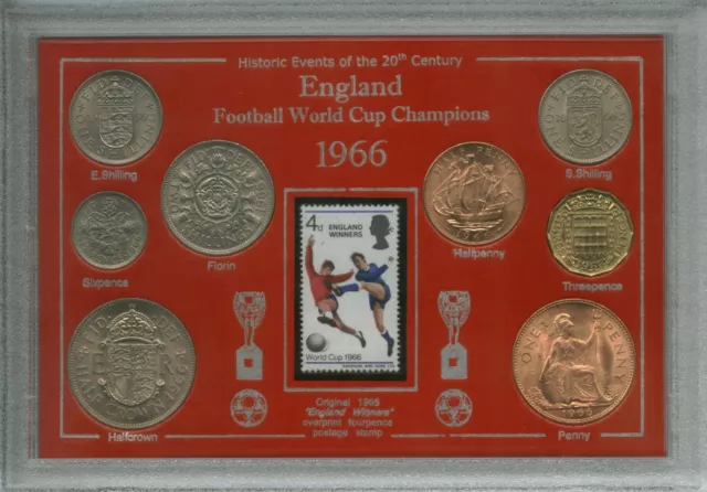 England World Cup 66 Champions Final Winners Retro Coin & Stamp Gift Set 1966