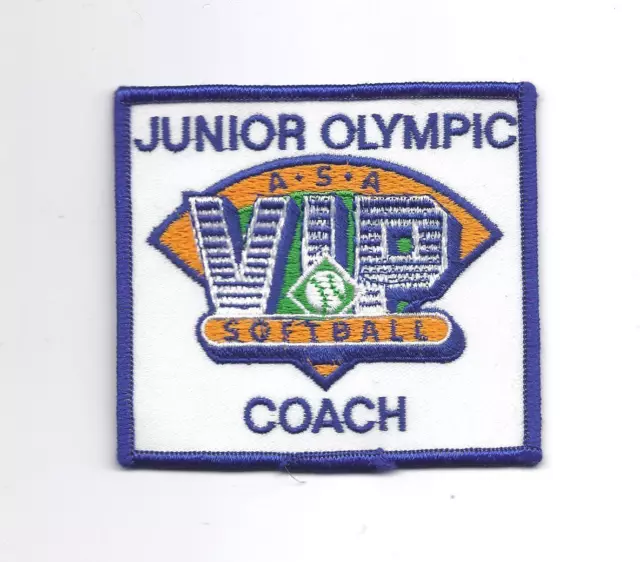 **A S A Junior Olympic Vip Softball Coach Patch**