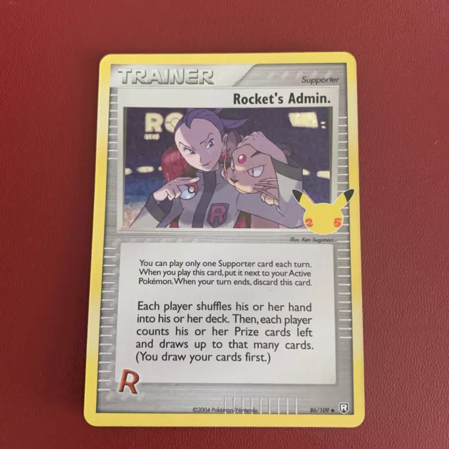 Rocket's Admin - Celebrations klassische Sammlung - 86/109 - Pokémonkarte - Neuwertig