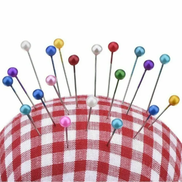 100X Round Head Dressmaking Sewing Straight Pins Mixed Y0J3 Color. A7B1