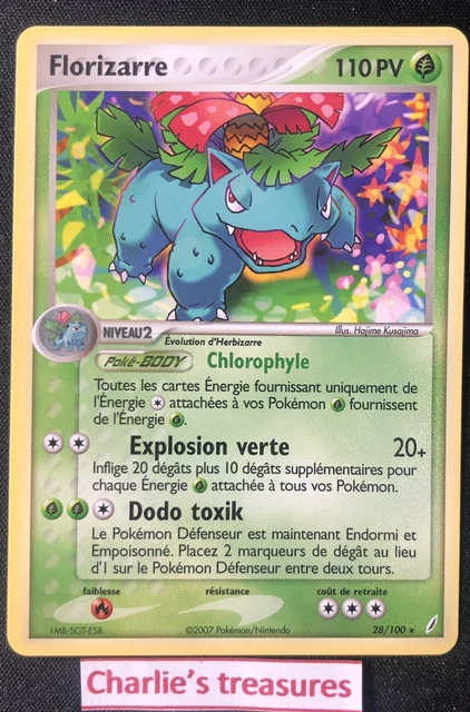 Carte Pokemon - Florizarre - 28/100 - Gardiens De Cristal - FR - NM