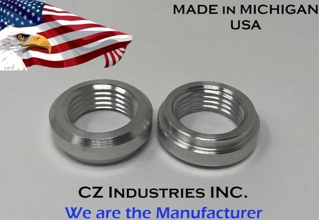 Raccord Bride Bung Soudure Aluminium Bas Profil - 3/8 NPT (filetage Femelle) - Lot De 2 Pièces - Pour Réservoir, Surpresseur