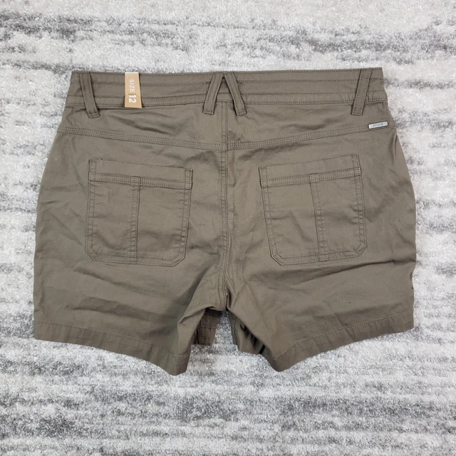 prAna Shorts Womens Sz 12/31 Mid Rise Brown Elle 5" Inseam NWT