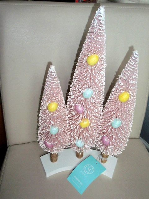 Martha Stewart Spring Pink Easter Trees 16” New