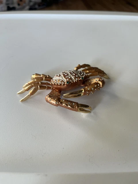 Nobility Bejeweled Crab Trinket Box Vhtf Great Condition