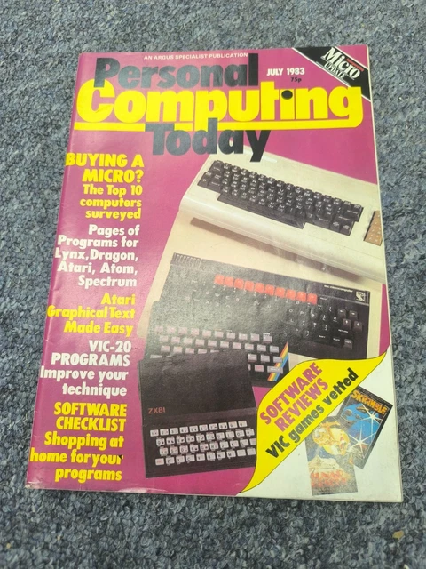 VINTAGE 'PERSONAL COMPUTING Today' Computer Magazine July 1983 £6.99 ...