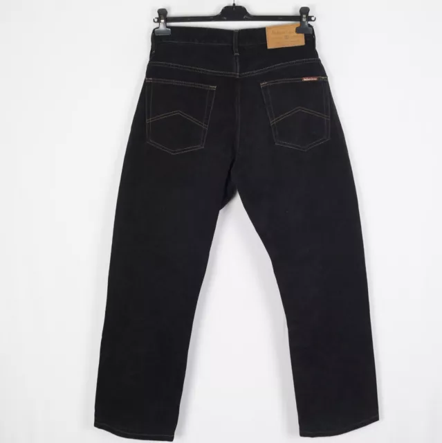 MARLBORO CLASSICS Men Jeans Size W36 L29 Regular Fit Straight Black k11867 2