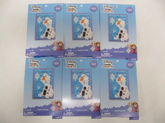 Lot of 6 - Frozen Disney Family Crafts Olaf Pom-Poms by Color 30019082 Darice